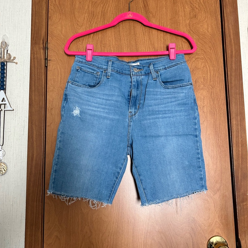 Levi's Blue Jean Shorts Distressed Cut-Off Style